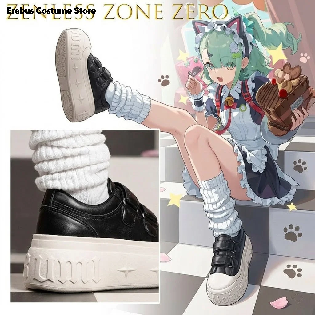 

Костюм Эребуса Zenless Zone Zero Sunna: Обувь для косплея, кроссовки для вечеринки в стиле Afternoon Tea, аниме-игры, платформенные кроссовки, модные, легкие