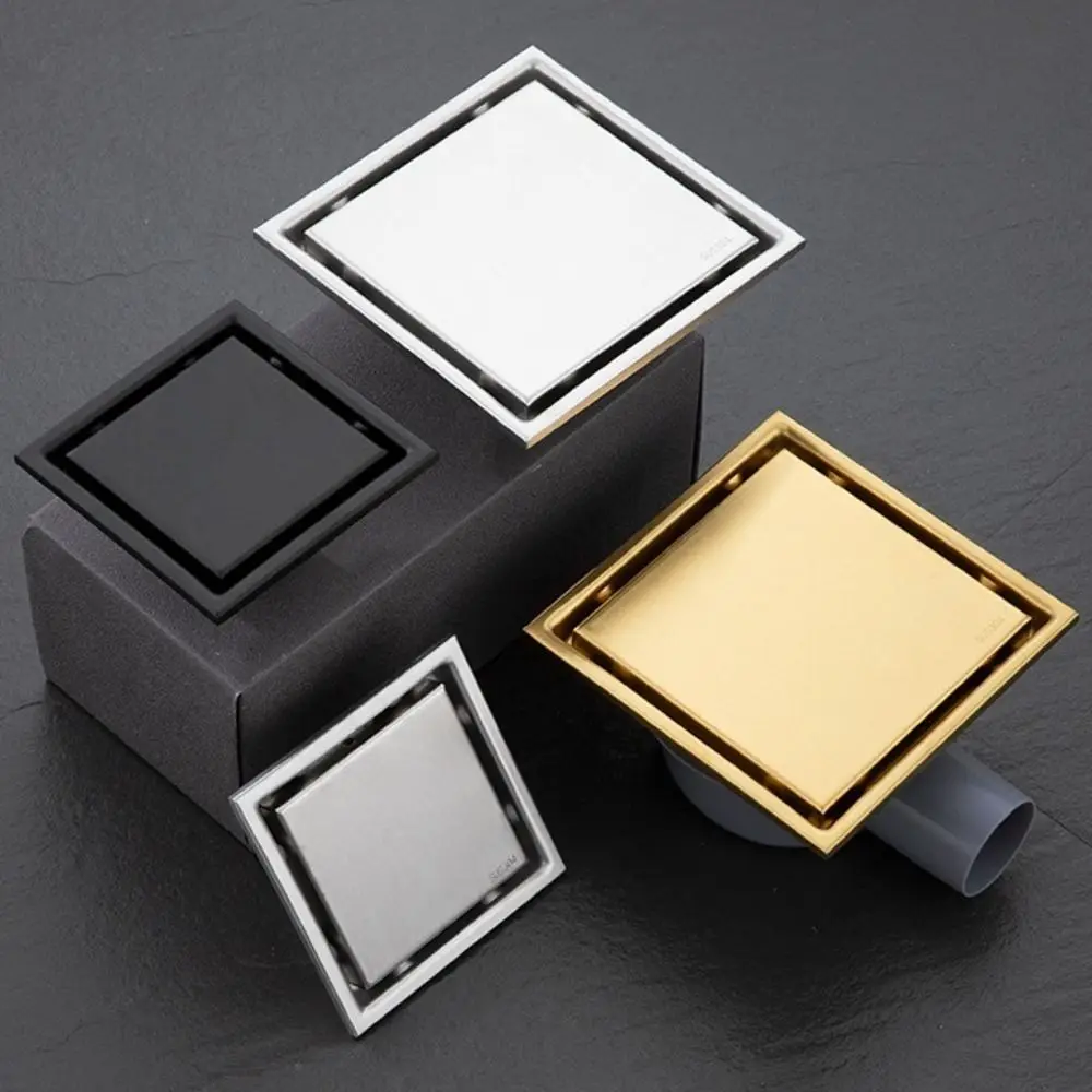 

Квадратный слив для пола из нержавеющей стали 304, вставка для плитки, аксессуары, слив с большим потоком, защита от запаха, решетки для душа, туалет