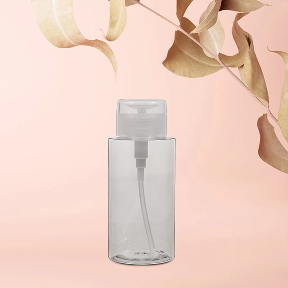 Distributeur de bouteilles à pompe rechargeable, 3 pièces, pour Lotion Toner, huile, conteneur de toilette de voyage, démaquillant, liquide, vernis à ongles transparent