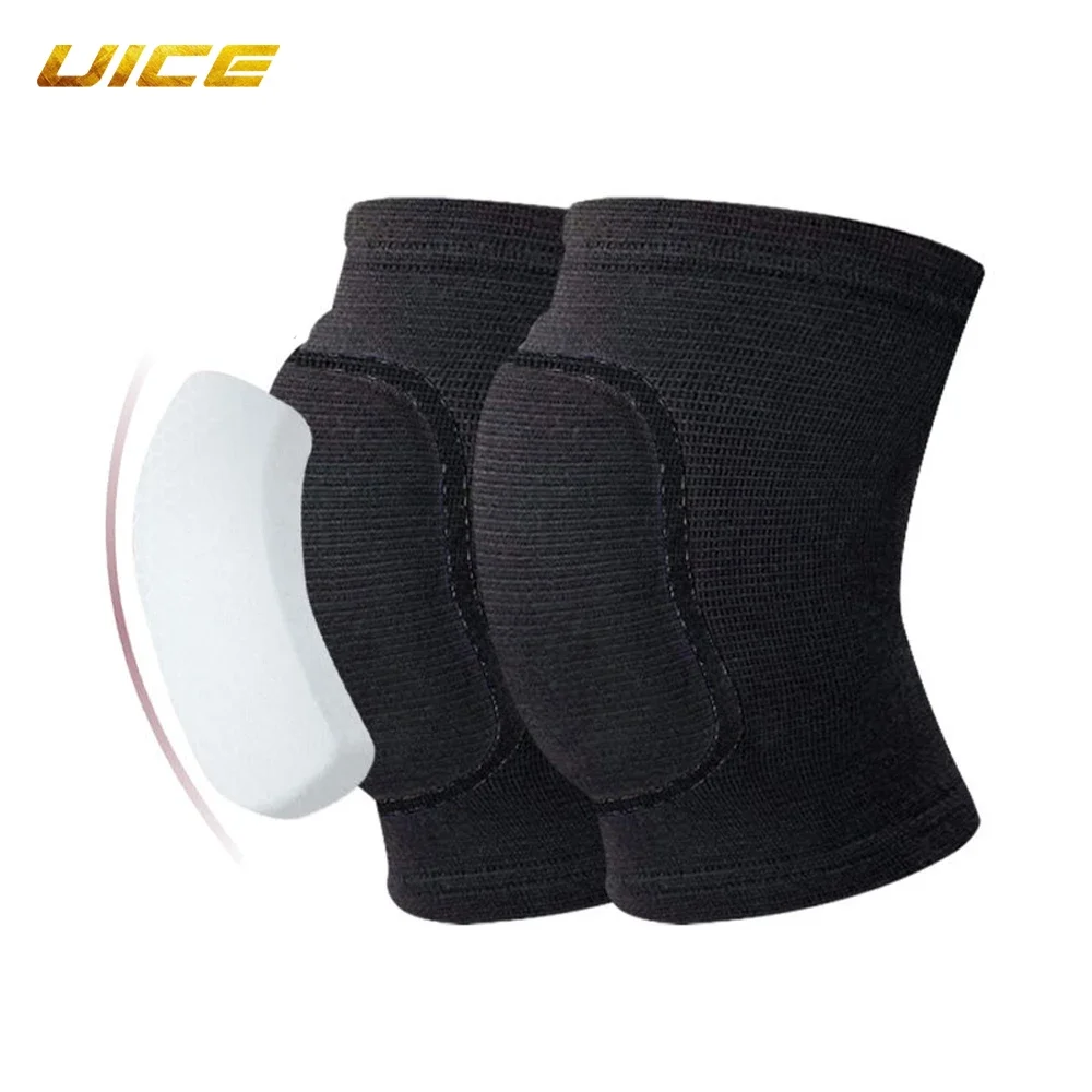 Ice Hockey Sports Knee Pad 1Pair Hockey Equipment Sports Protector Elastic Thicken Sponge Gym Yoga Training Knees Brace Support