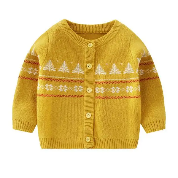 

2022 Spring and Autumn Boys and Girls Baby Wear Knitted Sweater Cardigan 6 Months To Two Years Old Children's Tops Sweaters