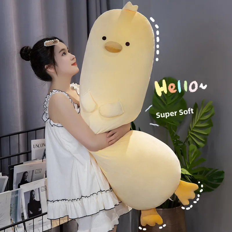 

Очаровательная длинная игрушка-подушка Chien, приятная кукла для девочек, съемный чехол из полиэфирного волокна, мягкий желтый Chien Cu...