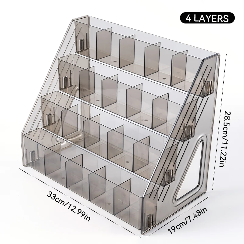 3/4/5/6/7 Lagen Acryl Nagellak Display Rack Transparante Cosmetische Organizer meerlaagse Eenvoudige Montage Rack Standhouder