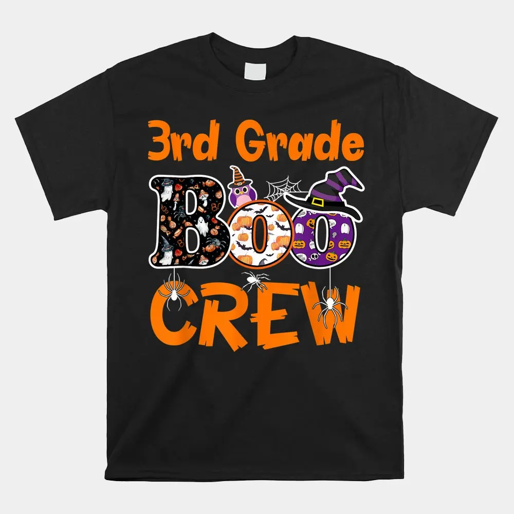 3rd Grade Boo Crew Teacher Student Halloween Shirt