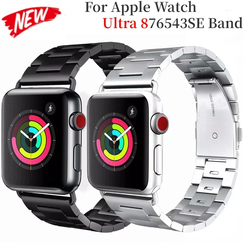 

Link Metal Band For Apple Watch Ultra 49mm 10 9 8 7 46mm45mm 41mm Stainless Steel Quick Release Bracelet 6 5 4 SE 44mm 42mm 40mm