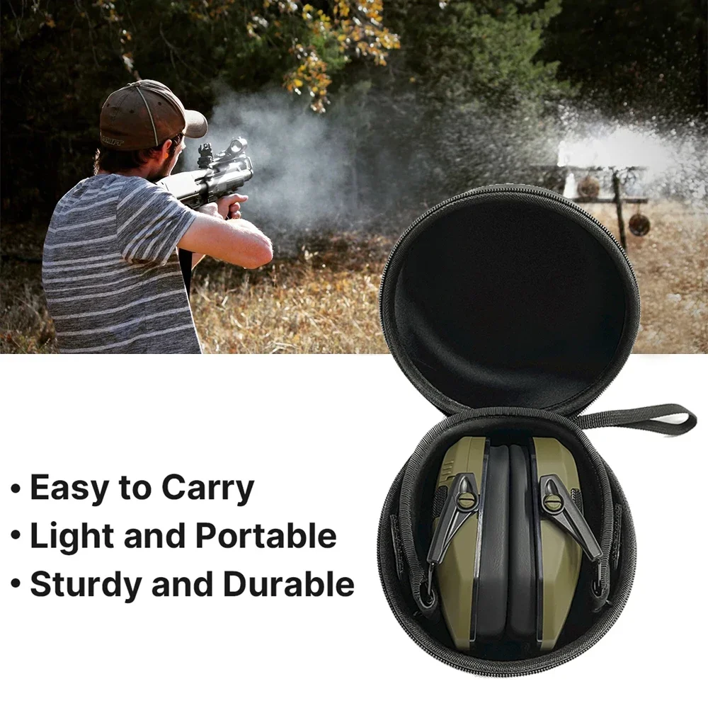 2024 Tactical Electronic Shooting Earmuff Anti-noise Headphone Sound Amplification Hearing Protection Headset with Storage Case