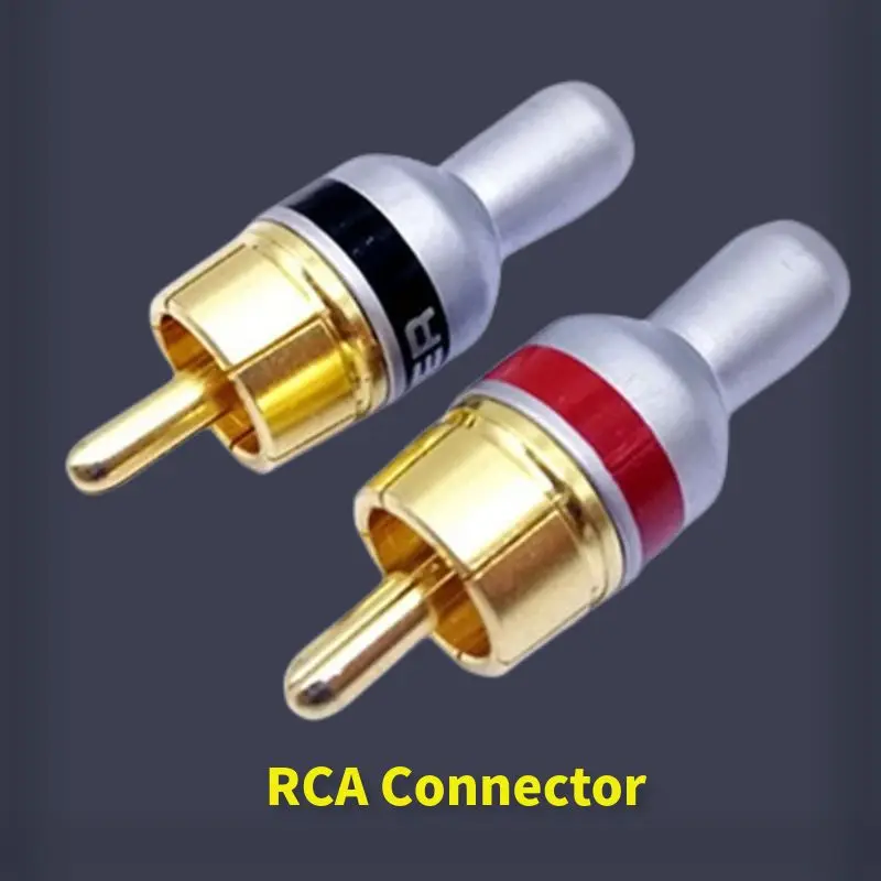 RCA Connector Speakon Plug Male Audio Conector Video Jack Copper Speaker Terminal For Soldering AV Cable Consumer Electronics