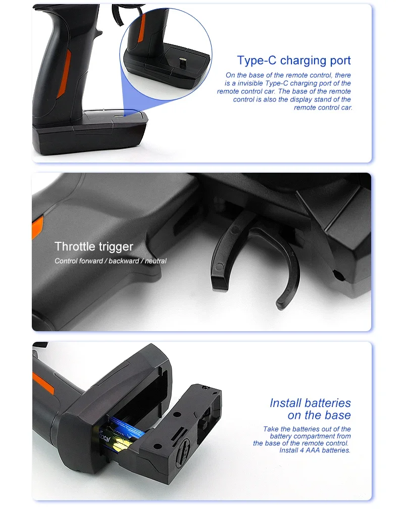 توربو سباق 1/76 C76 RC سيارة الانجراف الكهربائية عالية السرعة صغيرة التحكم عن بعد سباق لعبة سطح المكتب المحمولة للكبار الأطفال هدية #5