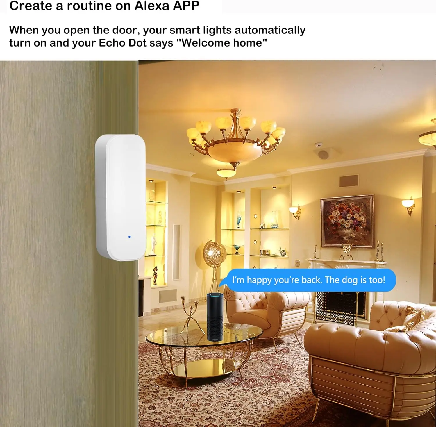 Tuya WiFi Window Door Sensor Wireless Door Detector Alarms Smart Life APP Remote Control Work with Alexa Google Home Smart Home