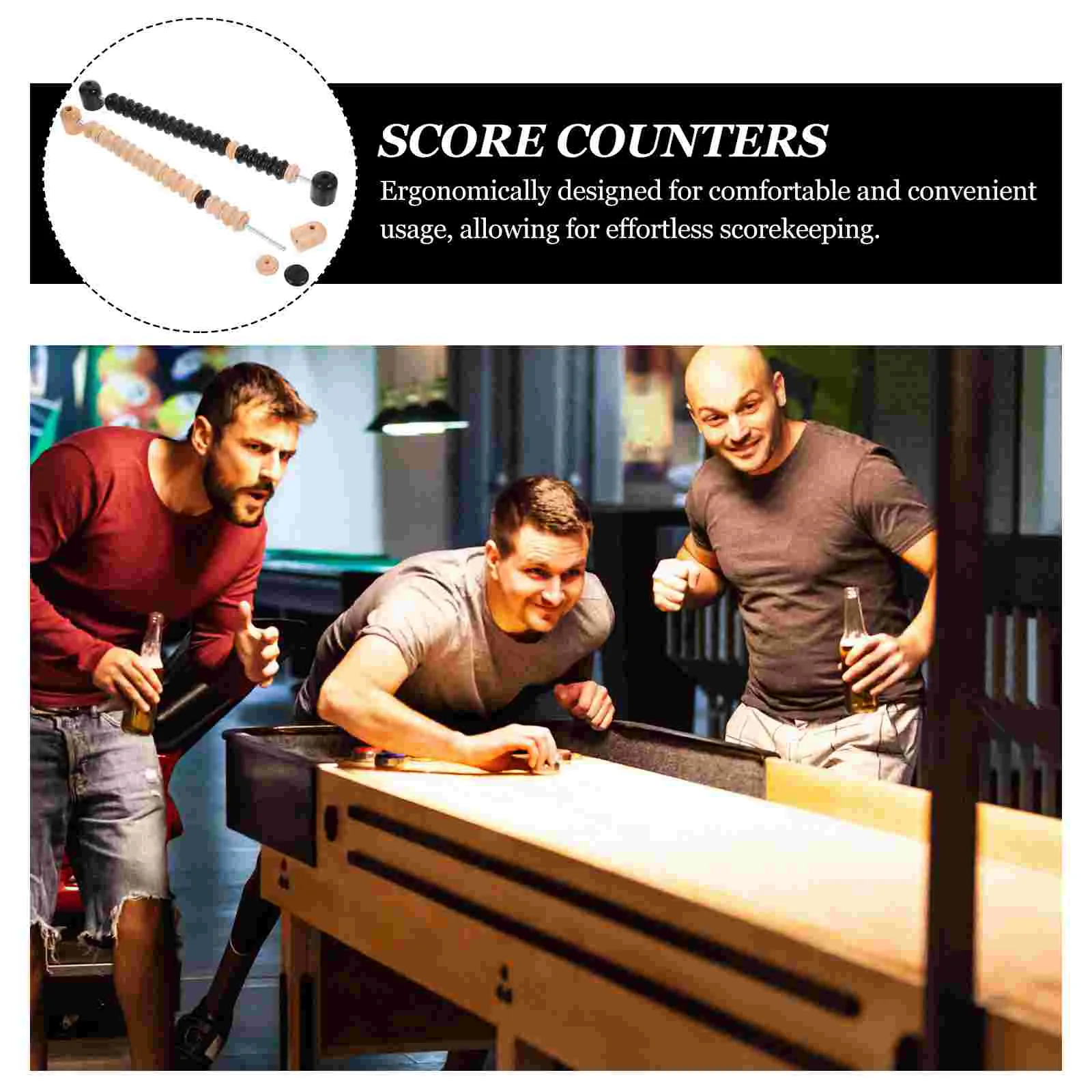 

Wooden Scorekeeper Simple Installation Ergonomic Comfortable Table Accessories Shuffleboard Billiard Score