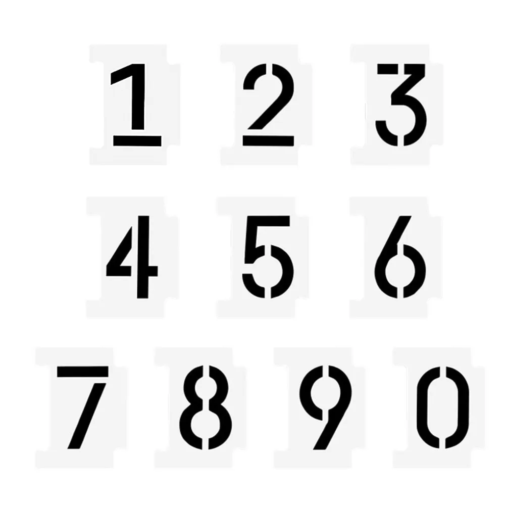 

10 шт. трафаретов для рисования с полыми цифрами, многоразовые шаблоны для рисования на дереве, стенах, дверях, для поделок своими руками, художественных проектов, форм для рисования