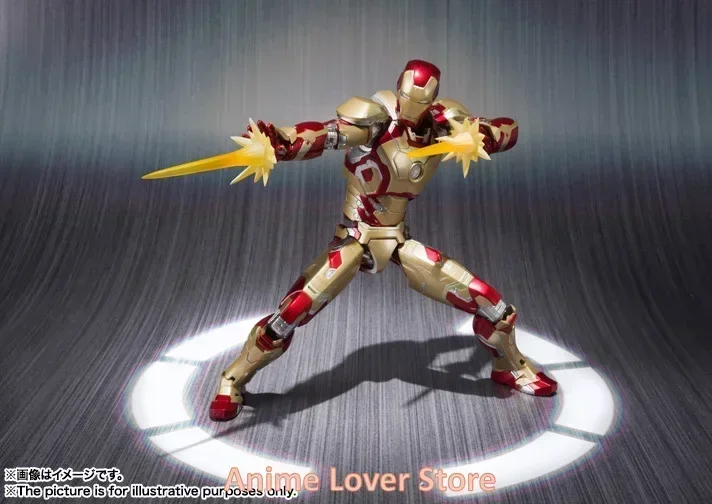 In Stock Bandai Original MARVEL S.H.Figuarts SHF Iron Man Mark 42 MK42 Anime Figures Toys for Kids Collectible Model Ornaments