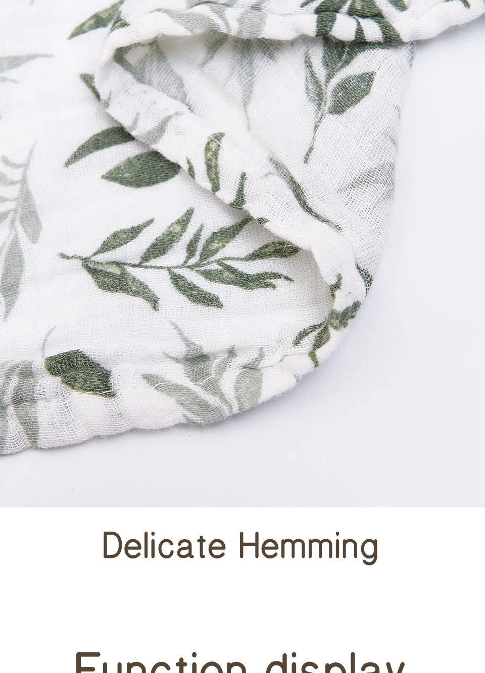 100% Cotton 120*110cm 2 Layers Newborn Baby Bath Towel Wrap Muslin Swaddle Blankets