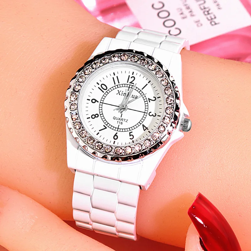 Women Watch Crystal Quartz Luxury Brand Xinhua Quality Saati Feminino Relojes Mujer Relojes Rhinestone Dress Wristwatch