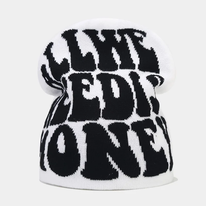 Wysokiej jakości akrylowa żakardowa czapka zimowa unisex sweter ochrona ciepła czapka czaszka dzianinowa sportowa czapka narciarska