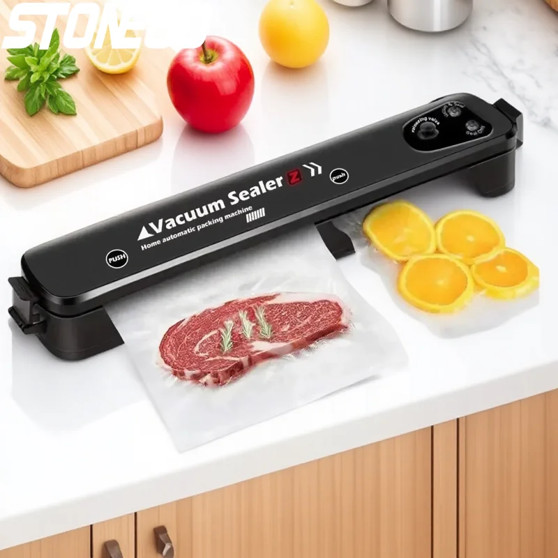 

Портативный автоматический вакуумный упаковщик для пищевых продуктов с 15-мешками для хранения в кухне, компактный дизайн