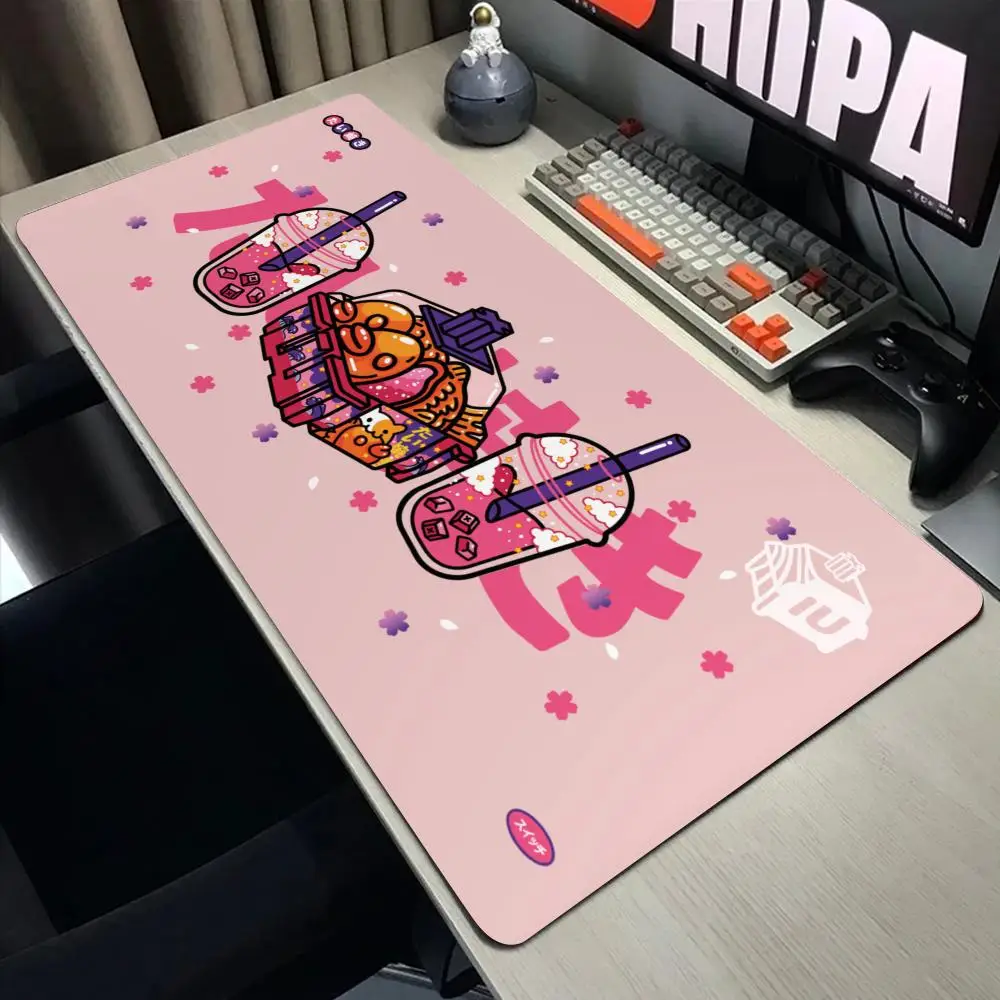 Large Mouse Pad Sushi Keyboard Gaming Laptop Japanese Art Desk Pad Anime 900x400 Mouse Pad Office Carpet Gamer Keyboard Desk Mat