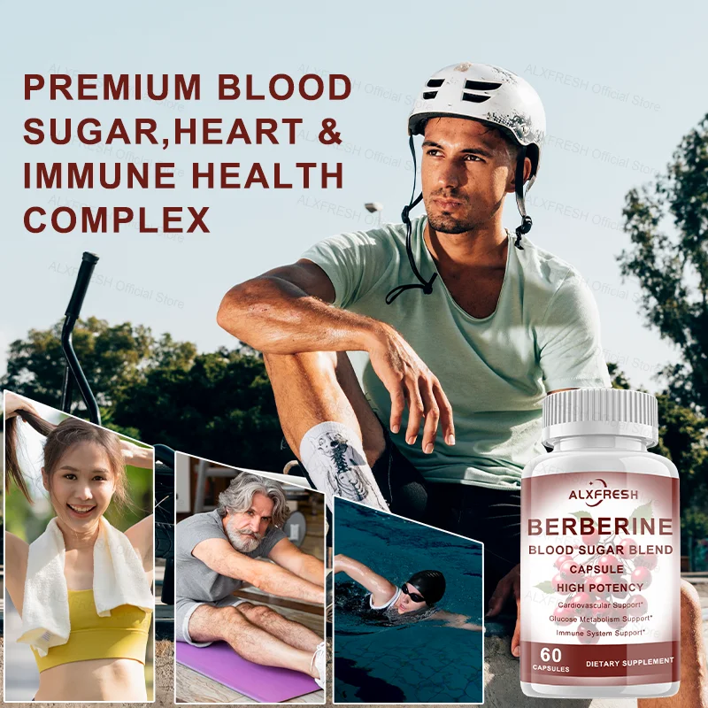 كبسولات بربرين لتنظيم نسبة السكر في الدم وتحسين مقاومة الأنسولين ومتلازمة المبيض البولي والأوعية الدموية والكرسي الدهني