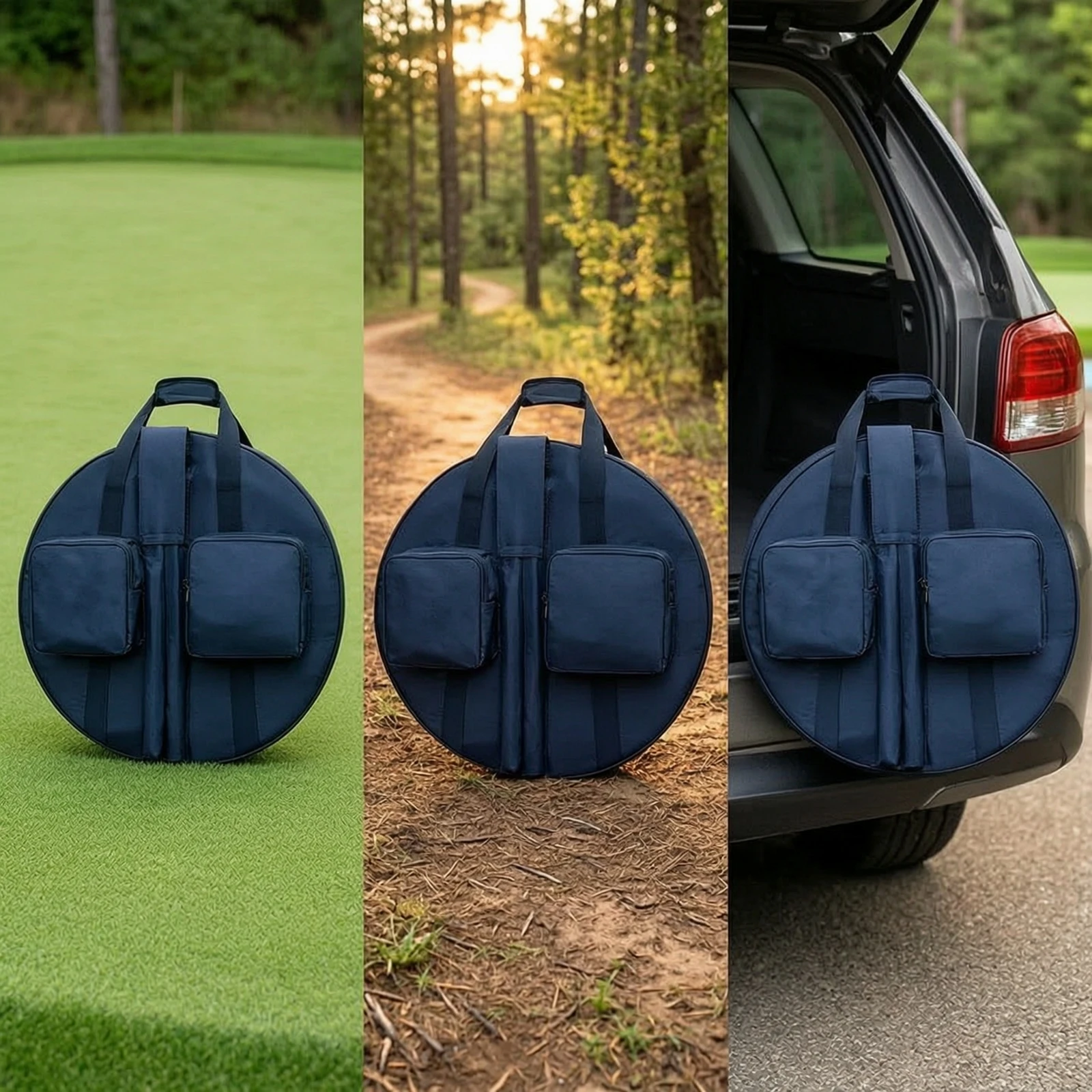 Disc Golf Basket Carry Bag Portable Disc Golf Basket Bag Travel-Friendly Heavy-Duty for Practice Area, Backyard view 5
