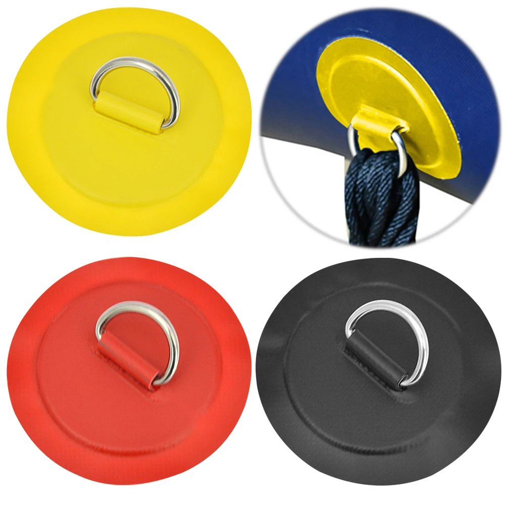 8cm D-Ring Patch D Ring Pad Round Shape Stand Up Paddle Ring Patch Seawater Resistant for Inflatable Boat Kayak