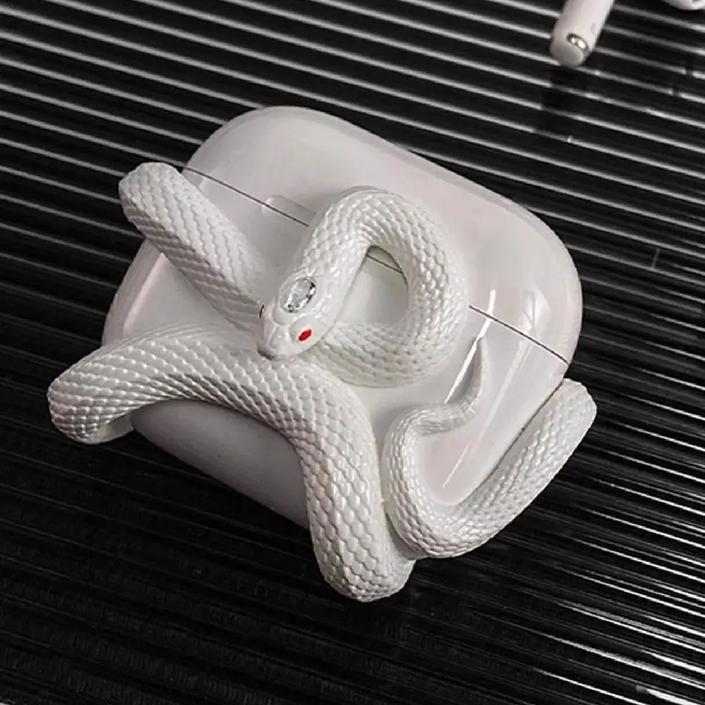 Creative Snake-shaped Wireless Earphone Case Headset Protective Case For Airpods Pro Pro2/3 Headphone Cover Anti-scratch