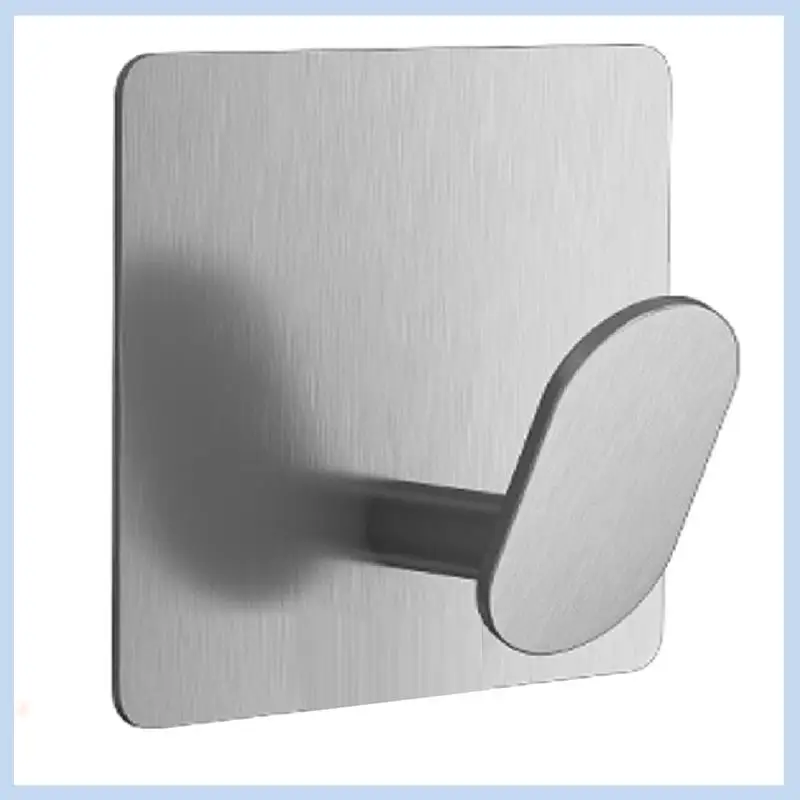 

AS63-8Pcs Towel Hooks For Bathrooms Adhesive Wall Hooks For Hanging Robe Coat Stick On Hooks No Damage Stainless Steel