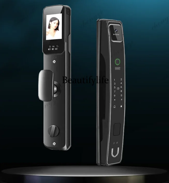 Facial recognition fingerprint lock Visual electronic password lock Household anti-theft automatic entry door Smart door lock