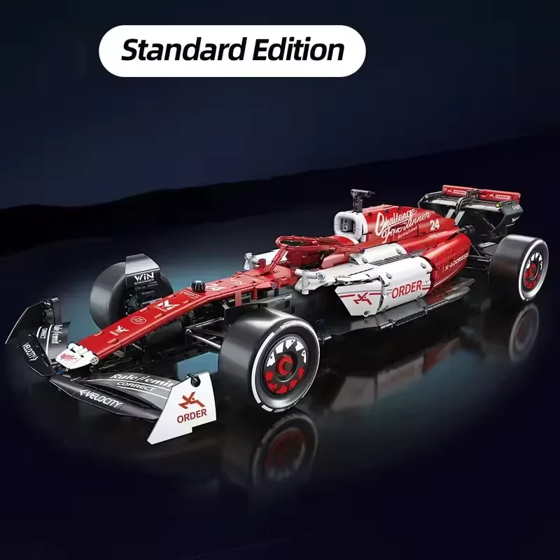 جديد الأحمر F1 سباق السيارات 1:8 بناء مجموعات 1700 + قطعة اللبنات سيارات بارد متعة تحصيل نماذج لعب الأولاد هدايا احتفالية إعطاء