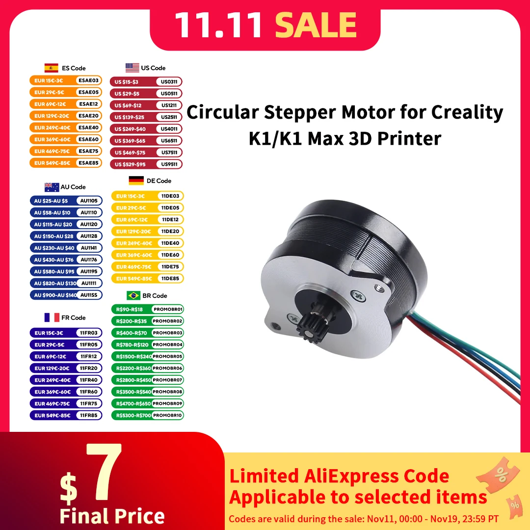 For K1/ K1Max Extruder Stepper Motor With Motor Extrusion Mechanism Kit for K1/K1 MAX 3D Printer Upgrade Accessories