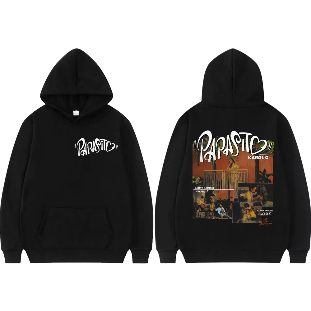 

Singer Karol G Song Papasito Graphic Hoodies 2025 New Album Tropicoqueta Merch Sweatshirts Men Women Hip Hop Vintage Pullovers