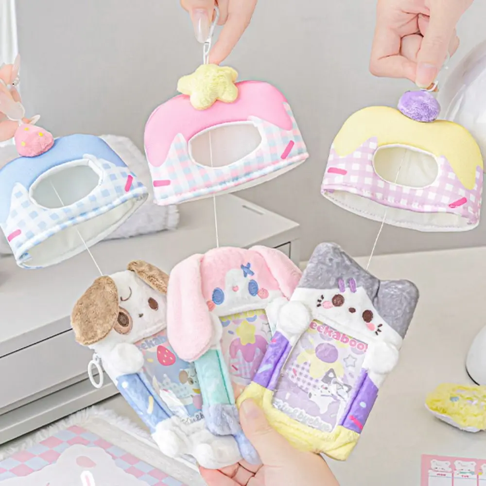 การ์ตูนแมวสัตว์ Photocard ผู้ถือสุนัขสไตล์เกาหลี Plush Idol Photocard ผู้ถือ Kawaii น่ารักรถบัสกลางแจ้ง