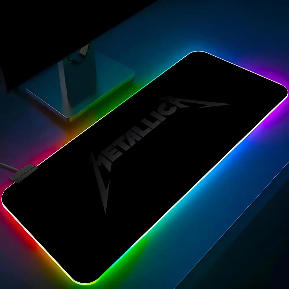 Imagem -06 - M-metálicos-mouse Pad Rgb pc Tapetes de Mouse Brilhantes Led 80x40cm Borracha Gaming Computer Mausepad