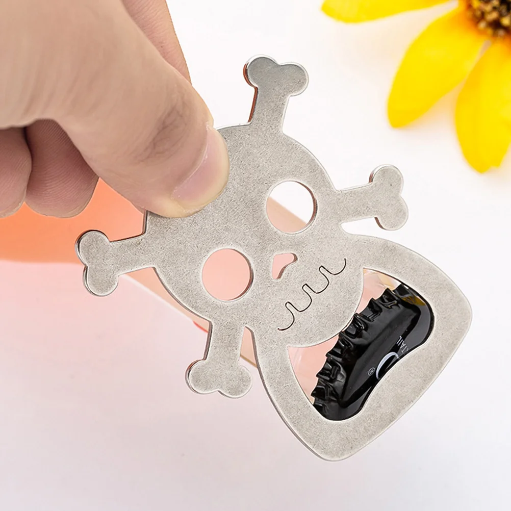 

Skull Head Bottle Opener Creative Portable Sturdy Party Favor Halloween Beer Opener Multi Functional Easy Open Jar Cap