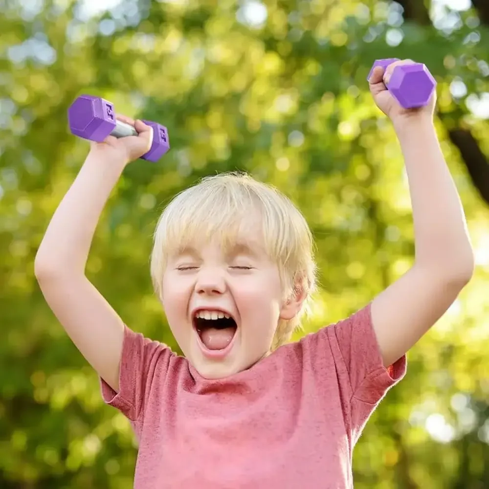 Einfach zu haltende Miniatur-Hantel-Geschenkübungen, Gewicht, ansprechende Rassel-Hantel, PLA-Kunststoffgewicht, leichte Gewichte