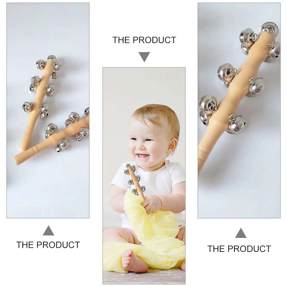 6 stuks houten handbel voor pasgeborenen muziek zintuiglijke ontwikkeling kinderen educatief muziekinstrument cadeau
