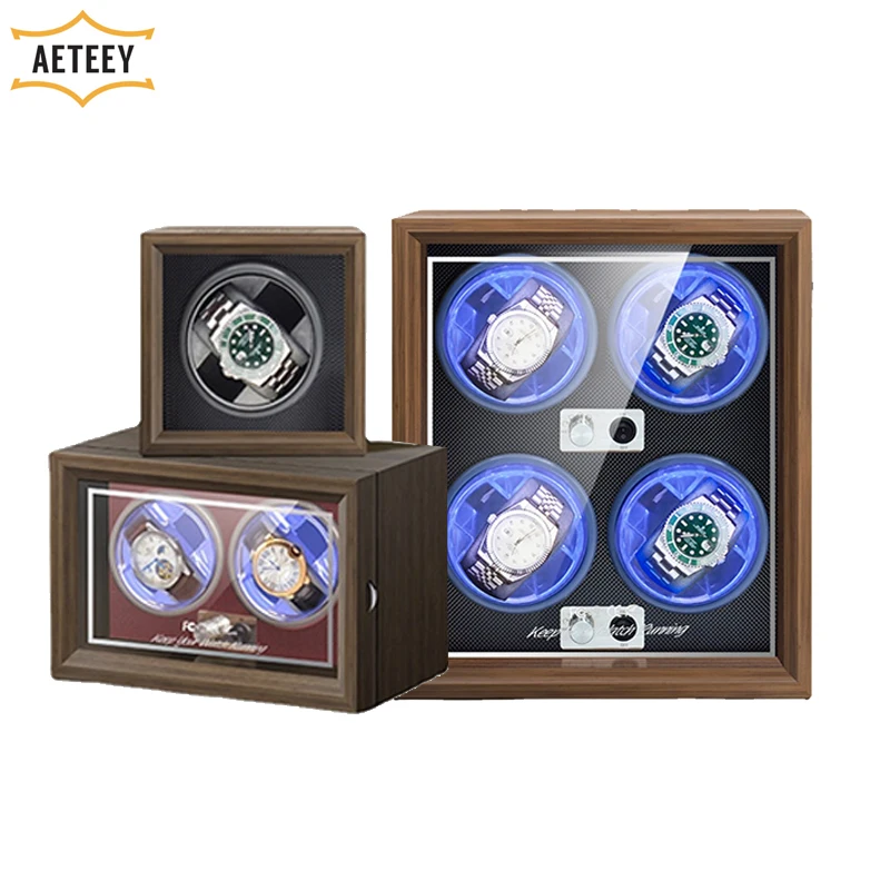 Watch Winder Show Off Blu Ray for Watch Automatic Watches Organizer Storage Display Case Chain Watch Case Customizable Logo OEM