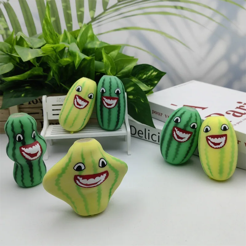 

Unzip watermelon strips Internet celebrity hot sale vent watermelon strips can be shaped creative funny pinch music explosion