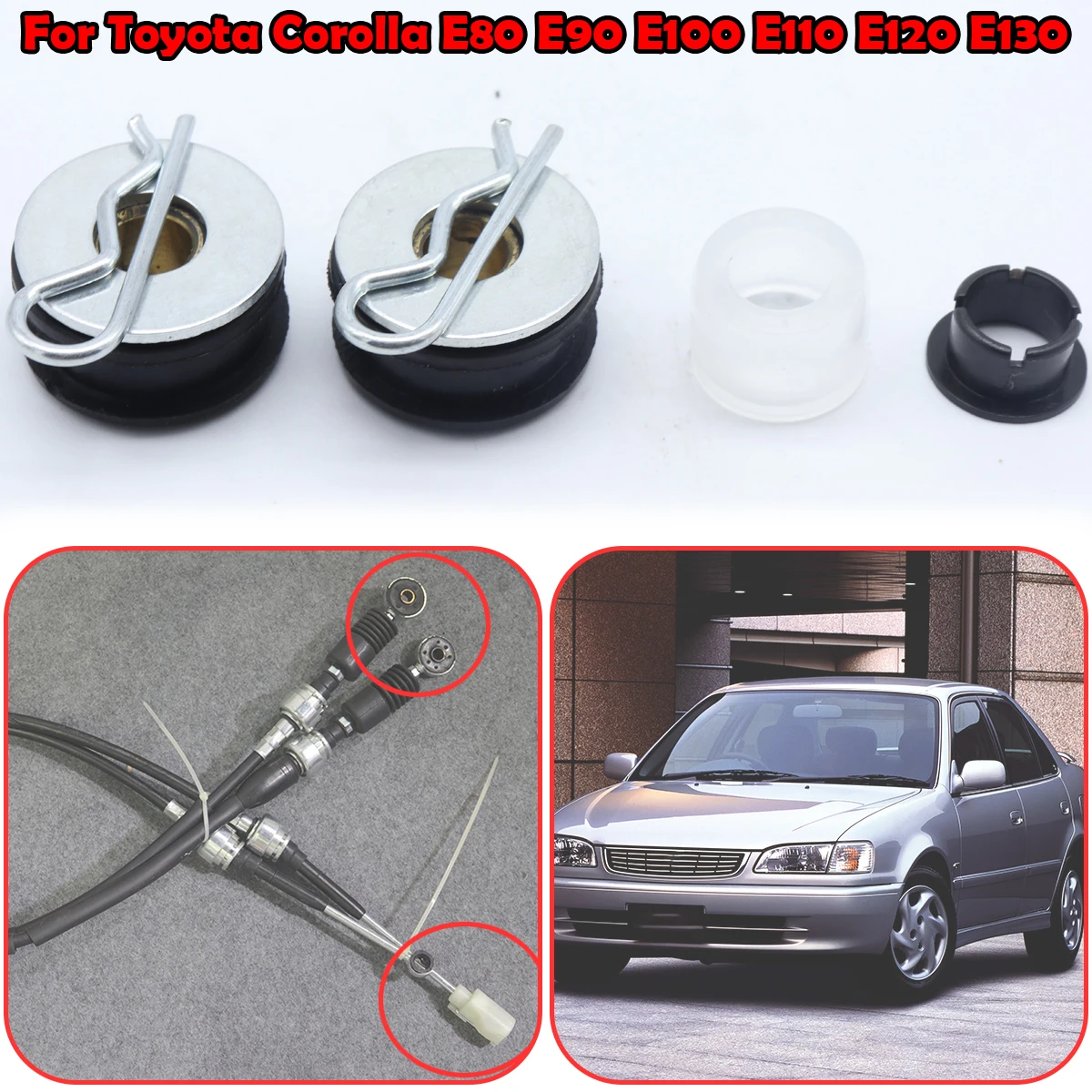 

Upgrade Gearbox Shift Cable Linkage Bushing For Toyota Corolla E80 E90 E100 E110 E120/E130 Shifter Lever Selector Rod Bushing