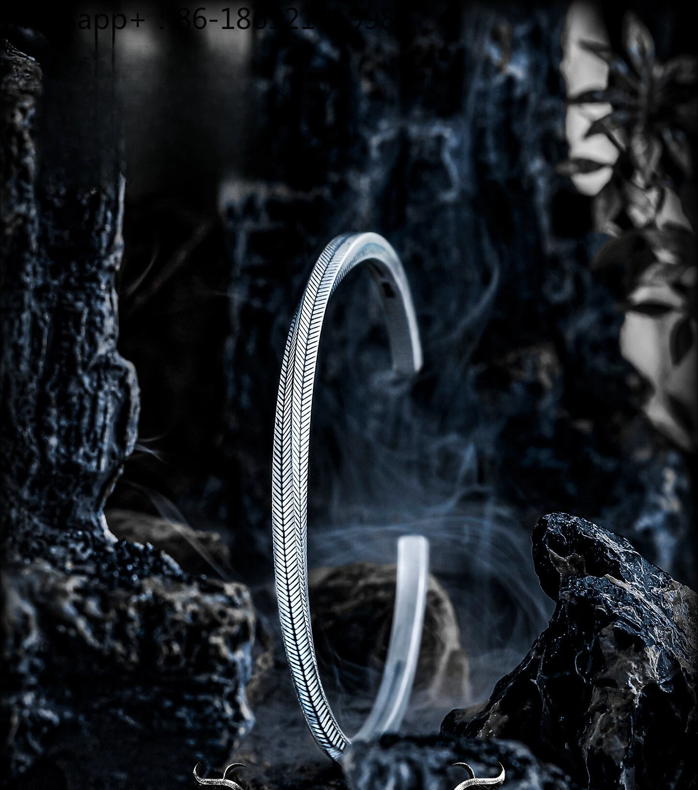 [Dust Mist] Dark Wind 999 Silver Mobius Ring Bracelet Men's Advanced Sense Opening
