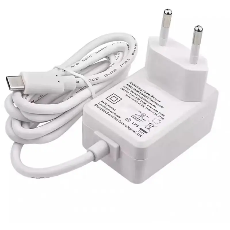 AT41 For Raspberry Pi 5/4B RPI 5 EU PLUG PD 27W USB Type C Power Supply 5.1V 5A For Raspberry Pi 5 Power Adapter