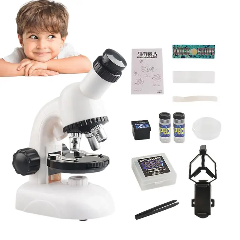 

Kid Science Experiment LED Microscope Toy Kit Educational Mini Handheld Microscope With Light Children STEM Toys Gift