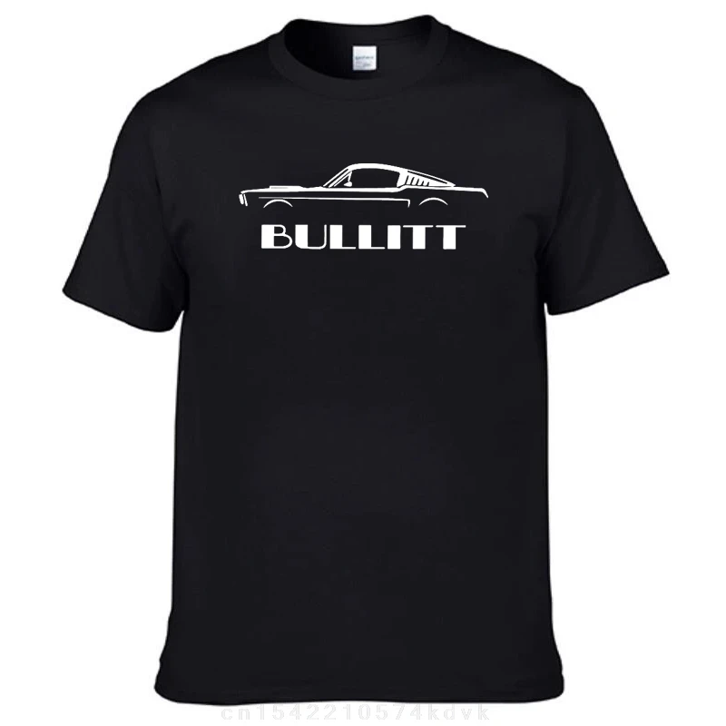 T-Shirt da uomo Bullitt Silhouette Casual 100% cotone T-Shirt manica corta T-Shirt Bullitt O collo vestiti Idea regalo