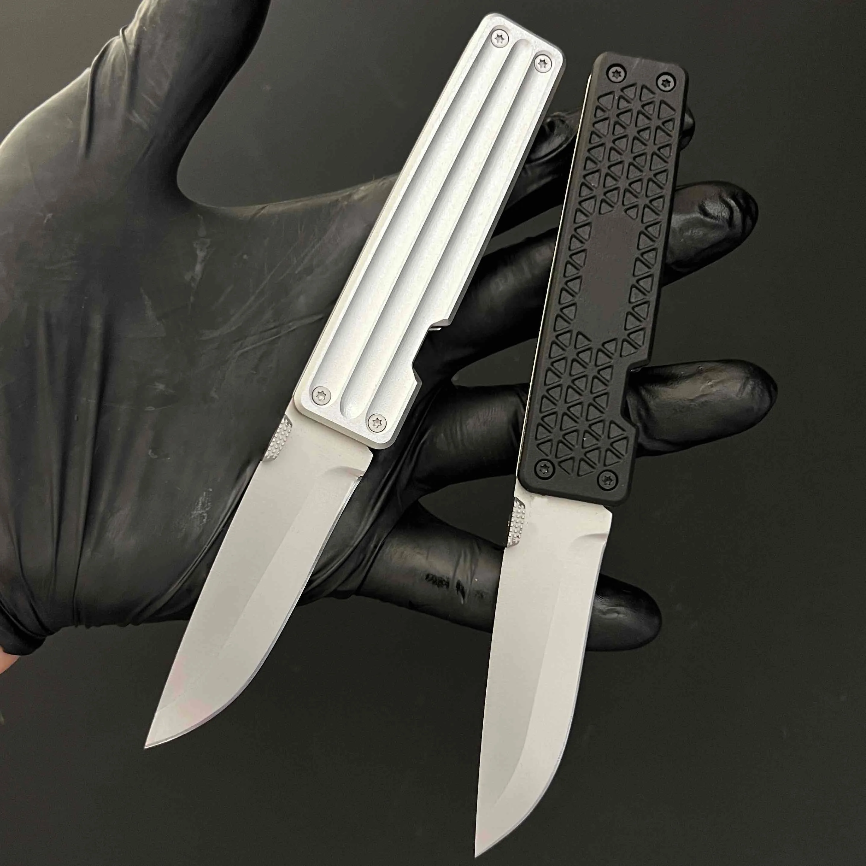 شفرة فولاذية 7CR17 مقاس 7 بوصات، مقبض ألومنيوم، سكين جيب تكتيكي قابل للطي، سكين صغير EDC للتخييم في الهواء الطلق، سكين أدوات #2