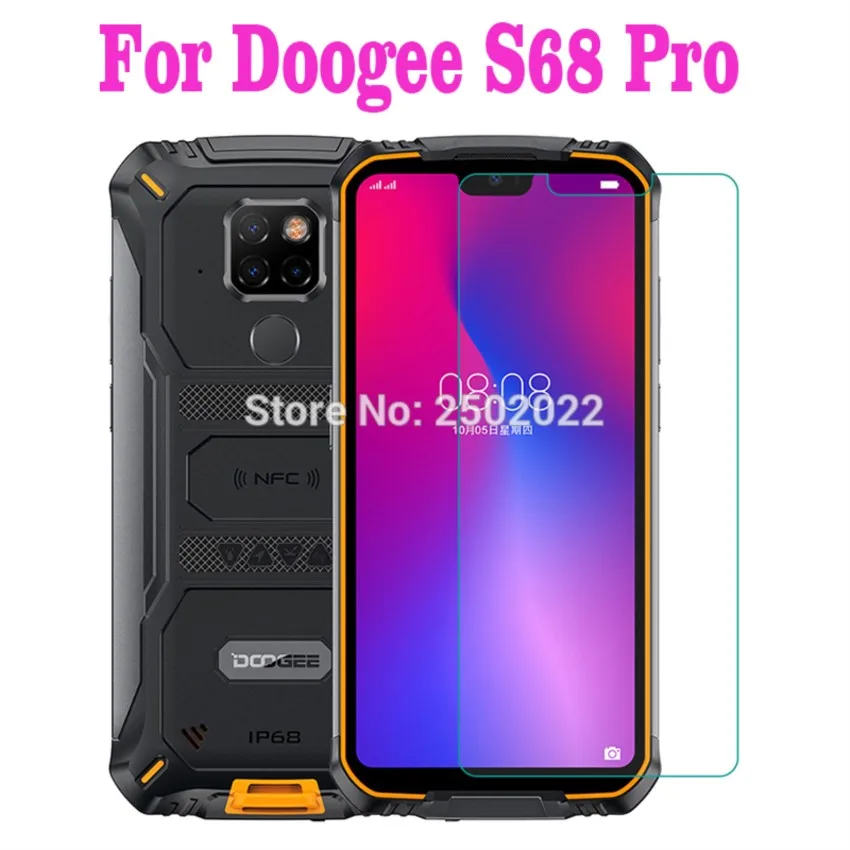 

glass for doogee s68 pro tempered glass protective 2.5d on for doogee s68pro screen protector glass film cover shield 9h