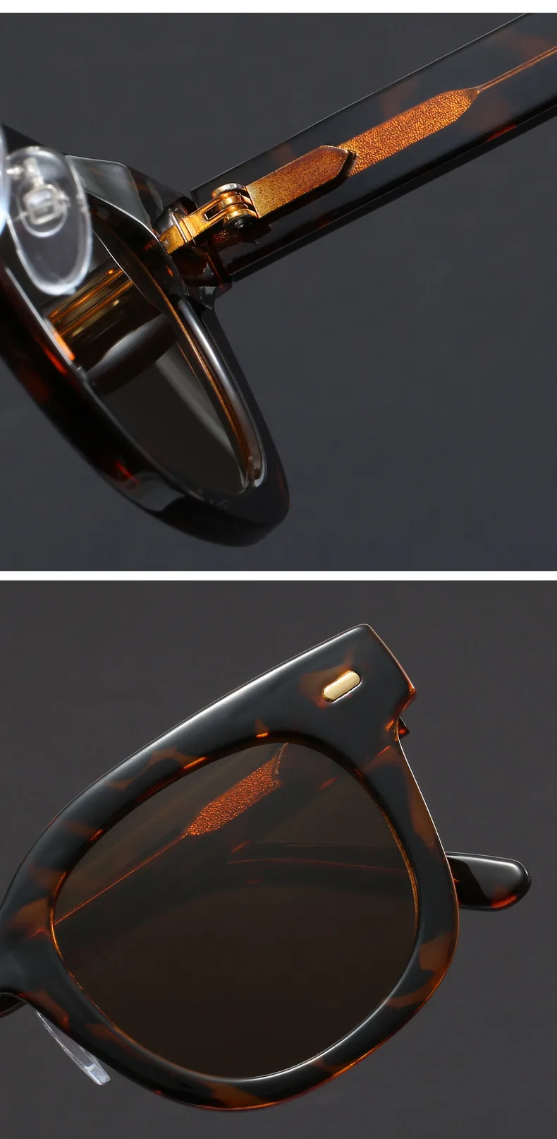 Zweifarbige Brille mit dickem Rahmen, handgefertigt, Retro-Stil, literarische Myopie-Brille für Herren, quadratischer Rahmen, Anti-UV-Sonnenbrille mit kleinem Rahmen – Detail 5
