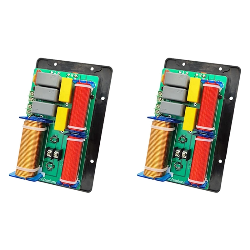 New-2X 800W 2 Way Speaker Audio Frequency Divider Treble Bass 2 Unit Crossover Filters DIY HIFI Home Theater