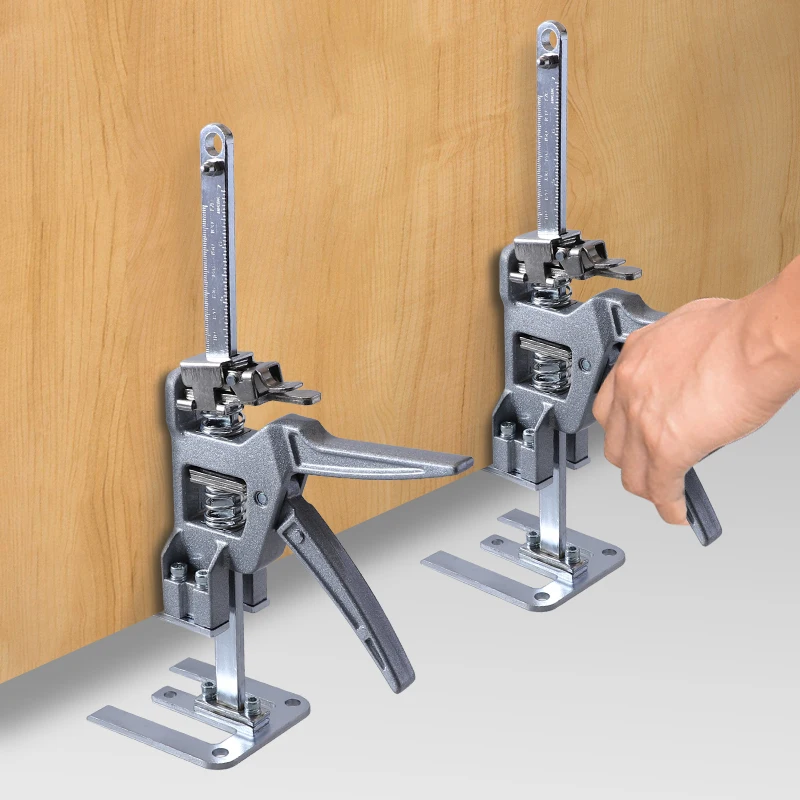 Home Labor Saving Lift Jack 2 Pieces 12 Inch 0-145mm Adjustable Holder for Drywall Tile Cabinet Panel