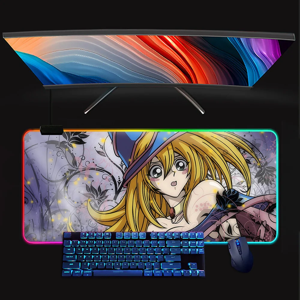 Gioco Yu Gi Oh RGB Pc Gamer tastiera Mouse Pad Mousepad LED incandescente Mouse Mats gomma Gaming Computer Mausepad