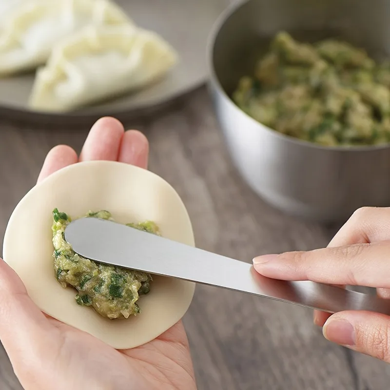 Stainless Steel Stuffing Spoon, Dumpling Stuffing Strip, Wonton Stuffing Spoon, Manual Dumpling Digging Spoon, Dumpling Tool