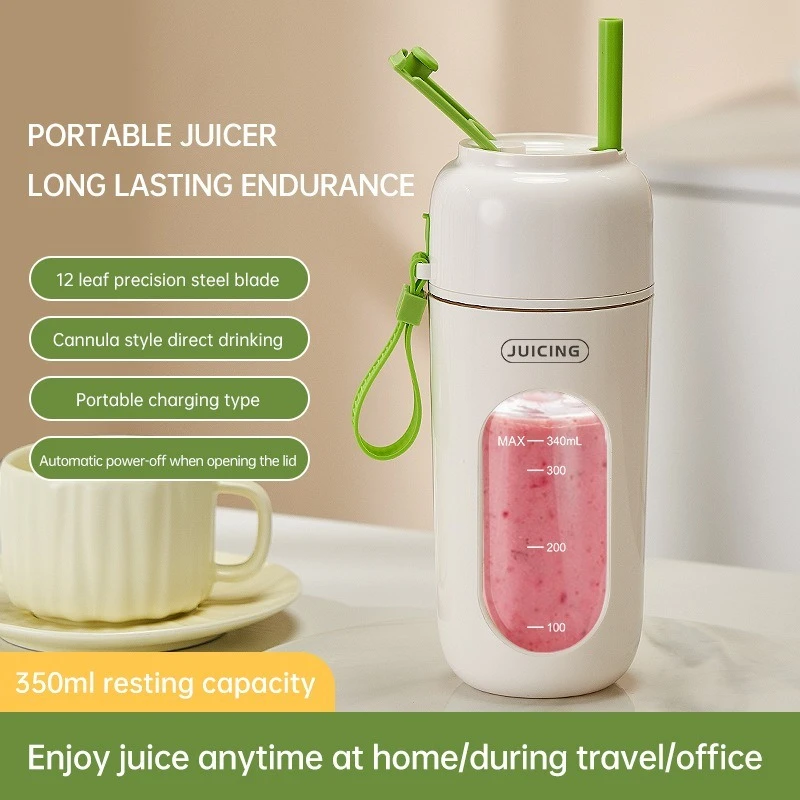 Juicer New Juicer Portable Wireless Rechargeable Juice Cup for Students Home Multifunctional Juice Juicer